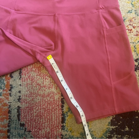 Women's Pink High-Waisted biker Shorts size M - Picture 4 of 6